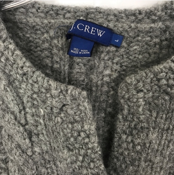 J Crew 100% wool grey cardigan - Picture 3 of 7